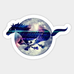 Cosmic Moon Horse Sticker